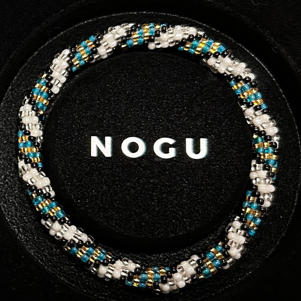 💛💙🤍 Lotus Sky Beaded Himalayan Bracelet 🤍💙💛